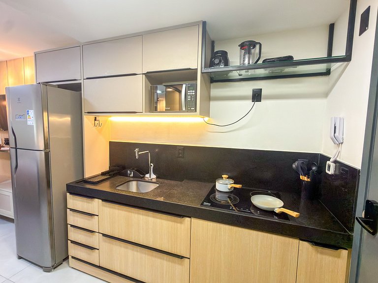 Apto Vista Mar | Pé na Areia + Piscina Incrível
