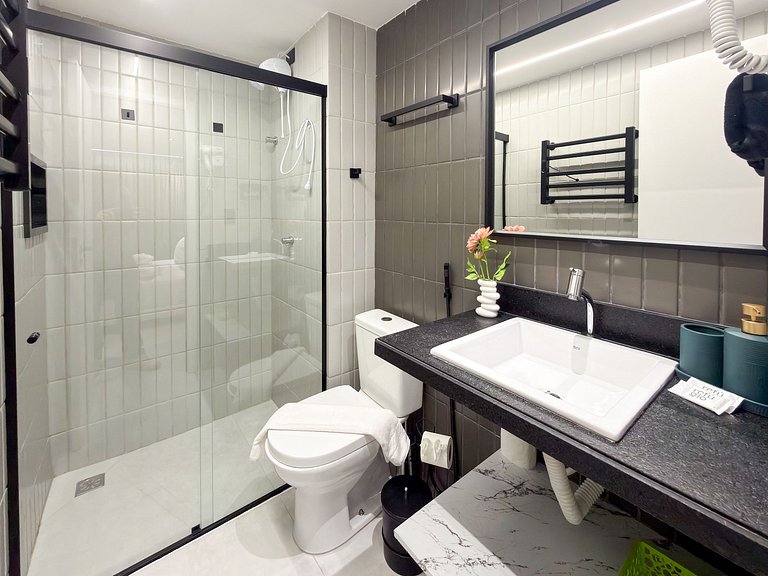 Studio c/ Vista Mar | Beira Mar e Piscina Rooftop